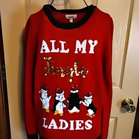 BONGO Sweaters - Bongo Ugly christmas sweater womens red M